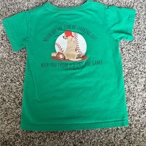 Kids Green Baseball Dog Tee